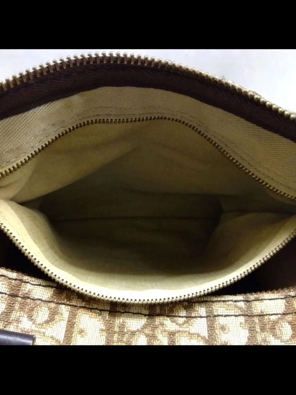 Dior Brown Monogram Canvas Duffel with Dark Brown Leather Trim